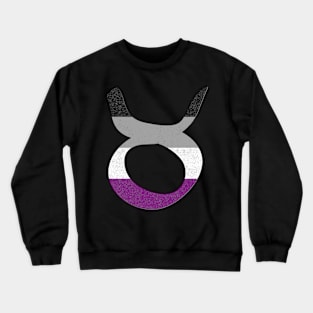 Asexual Pride Flag Taurus Zodiac Sign Crewneck Sweatshirt